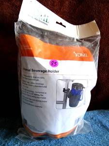 lot 83 image: DMI Universal Beverage Cup Holder for Wheelchair or Walker - NIP