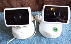 lot 84 image: Pair (2) Summer Infant Baby Monitors Cameras w AC Adapters PZK-200T - POWER ON