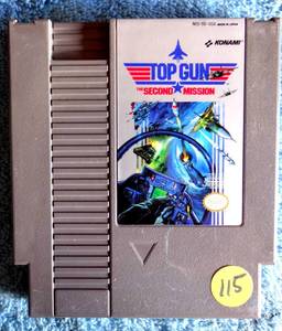 lot 115 image: Top Gun The Second Mission - Nintendo NES Game Authentic