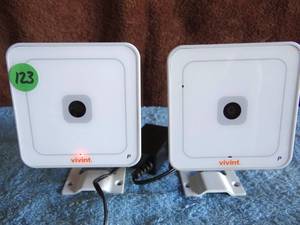 lot 123 image: Alarm.com IP Video Camera ADC-V510 - PAIR - POWERS ON
