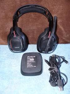 lot 151 image: Astro Gaming A50 Wireless Headset Red and Black & Mixamp TXD For PS4 & PC $$$
