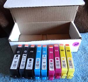 lot 164 image: NEW Printer Ink Cartridges For HP 564XL 564 - Photosmart 6510 6520 7510 7520 5520