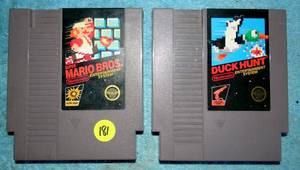 lot 181 image: VINTAGE NINTENDO GAMES - MARIO BROTHERS & DUCK HUNT