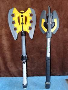 lot 192 image: SET OF 2 STYLES NERF BATTLE AXES
