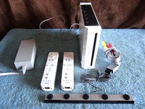 lot 206 image: Wii GAMING SYSTEM AS SHOWN WITH 2 CONTROLLERS CHARGERSENSOR BAR