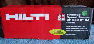 lot 207 image: NEW HILTI CP 653 2 BA FIRESTOP SPEED SLEEVE #2097882 NEW $$$$