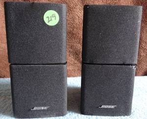 lot 219 image: Bose Double Cube Speakers Lifestyle Acoustimass Black Swivel