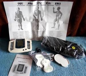 lot 226 image: ELECTRIC TENS PULSE MASSAGER - NEW W PADS AND MANUAL