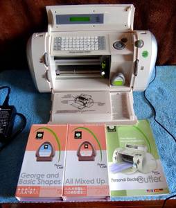 lot 228 image: Provo Craft Cricut Personal Electric Cutter Craft Cutting Machine w 2 Cartridges - TESTED WORKING