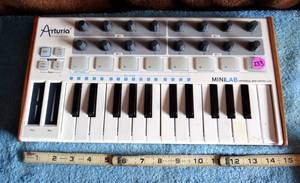lot 233 image: Arturia Minilab MKII Mini Hybrid Keyboard Slim-Key Controller White