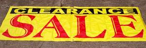 lot 236 image: LARGE 8 FOOT CLEARANCE SALE BANNER WITH CORNER GROMMETS