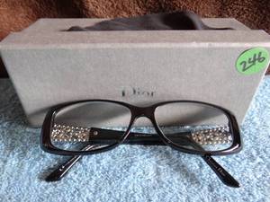 lot 246 image: WOMENE CHRISTIAN DIOR DESIGNER FRAMES WITH BOX & CLEANING CLOTH