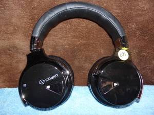 lot 271 image: COWIN  Active Noise Cancelling Wireless Bluetooth Headphones - Black