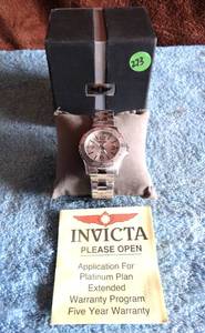 lot 273 image: NIB - INVICTA MENS WATCH - STAINLESS STEEL