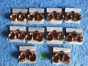 lot 315 image: 14 KY GOLD FILLED EARRINGS - NEW ON CARD (X10)