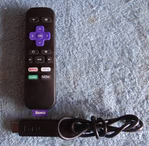 lot 343 image: ROKU MEDIA PLAYER AND REMOTE