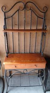 lot 2 image: NICE TWO DRAWER  TWO SHELF BAKERS RACK