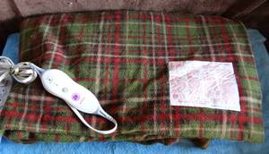 lot 29 image: Sunbeam Fleece Heated Electric Throw Blanket Soft 50x60 - WORKS GREAT