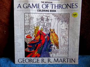 lot 34 image: The Official a Game of Thrones Coloring Book  An Adult Coloring Book