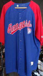 lot 39 image: TEXAS RANGERS EMBROIDRED & SEWN ON TRUE FAN BASEBALL STYLE SHIRT - NOLAN RYAN