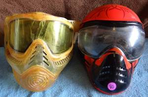lot 80 image: COMING SOONPAIR OF PAINTBALL FACE SHIELDS AS SHOWN
