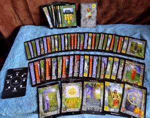 lot 82 image: FORTUNE TELLING TAROT CARDS