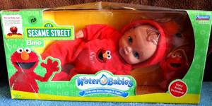 lot 120 image: RARE SESAME STREET WATER BABIES  - Playmates 2006 Sesame Street Elmo NIB - SEE COMPS $$$$$