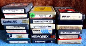lot 123 image: COLLECTION OF 19 VINTAGE 8 TRACK TAPES