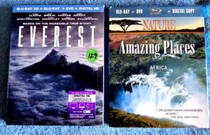 lot 129 image: EVEREST & AMAZING PLACES AFRICA BLU RAY DVDs