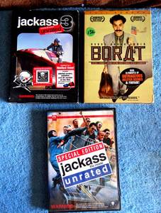 lot 132 image: COMEDY DVD COLLECTION - BORAT & JACKASS