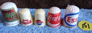 lot 151 image: ADVERTIZING THIMBLE COLLECTION AS SHOWN