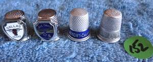 lot 152 image: SILVER TONED THIMBLE COLLECTION AS SHOWN
