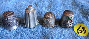 lot 153 image: PEWTER THIMBLE COLLECTION AS SHOWN