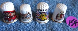 lot 154 image: BRITISH RELATED THIMBLE COLLECTION AS SHOWN