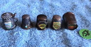 lot 158 image: VINTAGE THIMBLE COLLECTION AS SHOWN