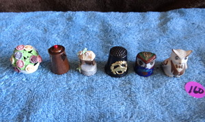 lot 160 image: ORNATE THIMBLE COLLECTION AS SHOWN