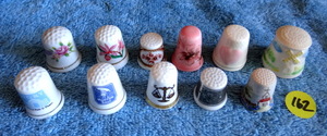lot 162 image: VINTAGE THIMBLE COLLECTION AS SHOWN