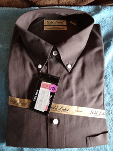 lot 172 image: DILLARDS GOLD LABEL BRAND SHIRT - MENS BROWN XLT - NEW W TAGS