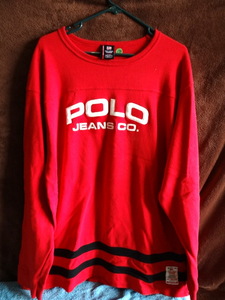 lot 173 image: POLO JEANS COMPANY - EMBROIDERED LOGO SWEATSHIRT - X-LARGE