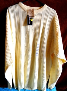 lot 177 image: A ADAMS & SPIRE SOFT YELLOW SWEATER - NEW WITH TAGS - SIZE XL