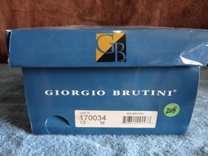 lot 209 image: GIORGIO BRUTINI ITALIAN LEATHER MENS SHOES - SIZE 13 (VG CONDITION)