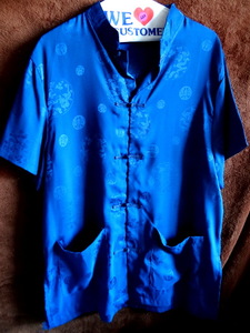 lot 229 image: LASHILONG CHINESE STYLE SHIRT - MENS XL (BLUE)