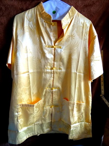 lot 230 image: LASHILONG CHINESE STYLE SHIRT - MENS XL (YELLOW)