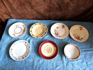 lot 240 image: FINE CHINA PLATES WITH MARKINGS AS SHOWN