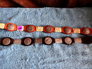 lot 262 image: BLACK & BROWN WESTERN STYLED WOMENS BELTS - NO BUCKLES