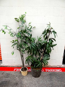 lot 278 image: ARTIFICIAL PLANTERS AS SHOWN