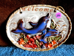 lot 286 image: DOLPHIN THEMED WELCOME SIGN