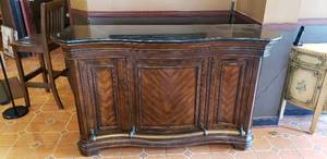 lot 167 image: Free Standing Bar Counter with Granite Top - 68L x 20W x 43H
