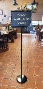 lot 169 image: Please Wait to Be SeatedThank You Please Come Again Sign