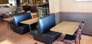 lot 206 image: 3 Table Sections with 4 Booth Seats and 4 Chairs - Each Table Measures 42 x 30
